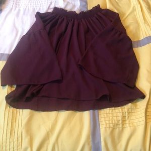 Off the shoulder bell sleeve top